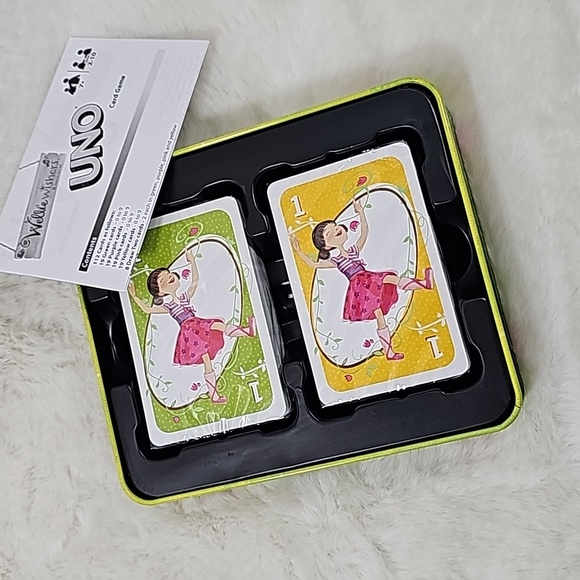 Uno American Girl Wellie Wishers Card Game Limited Metal Tin - Picture 2 of 3